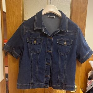 Classic Blue Denim Short Sleeve Jacket